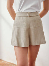 MOTF PREMIUM SOLID BUCKLE WAIST SHORTS